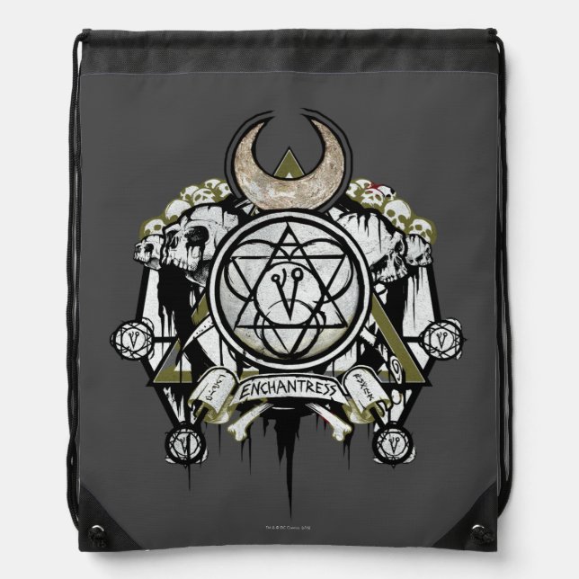 Suicide Squad | Enchantress Symbols Tattoo Art Drawstring Bag (Front)