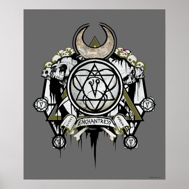 Suicide Squad | Enchantress Symbols Tattoo Art Poster (Front)