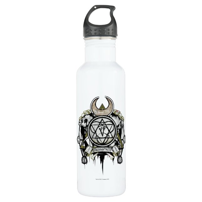 Suicide Squad | Enchantress Symbols Tattoo Art Stainless Steel Water Bottle (Front)