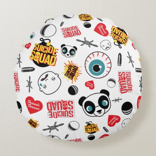 Suicide Squad  Friends Forever Pattern Round Pillow