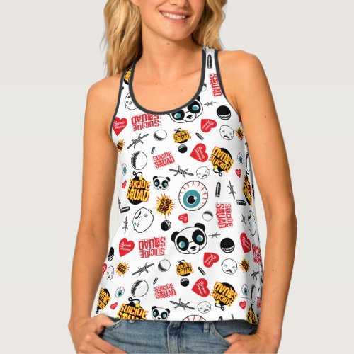 Suicide Squad  Friends Forever Pattern Tank Top