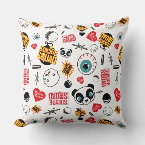 Suicide Squad  Friends Forever Pattern Throw Pillow
