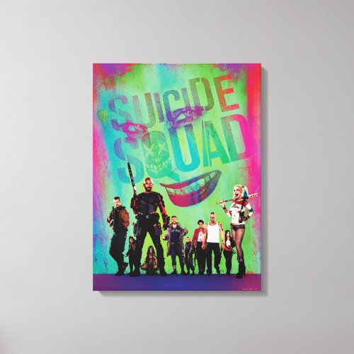 Suicide Squad  Green Joker  Squad Movie Poster Canvas Print