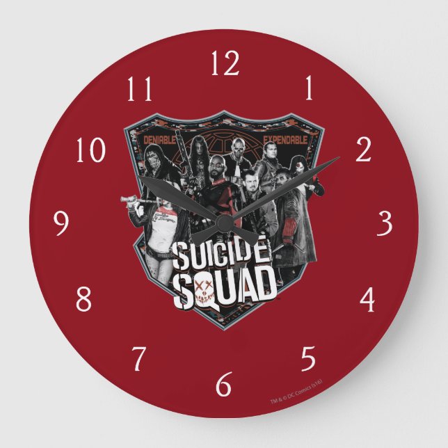 Suicide Squad | Group Badge Photo Large Clock (Front)
