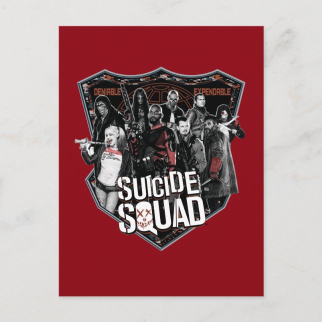 Suicide Squad | Group Badge Photo Postcard (Front)