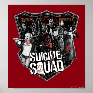Suicide Squad   Group Badge Photo Poster