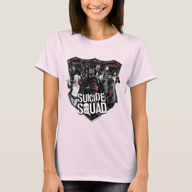 Suicide Squad | Group Badge Photo T-Shirt (Front)