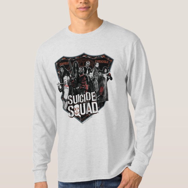 Suicide Squad | Group Badge Photo T-Shirt (Front)