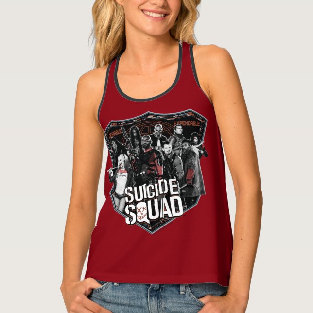Suicide Squad | Group Badge Photo Tank Top (Front)
