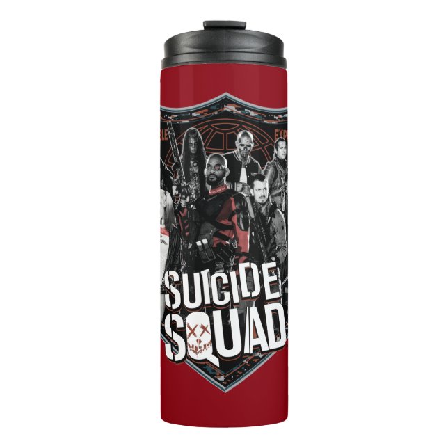 Suicide Squad | Group Badge Photo Thermal Tumbler (Front)