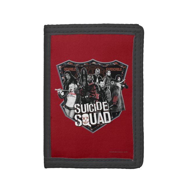 Suicide Squad | Group Badge Photo Trifold Wallet (Front Vertical)