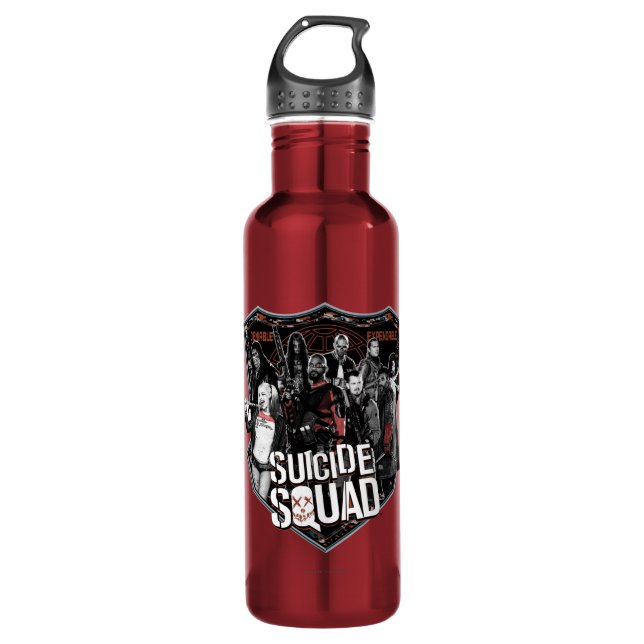Suicide Squad | Group Badge Photo Water Bottle (Front)