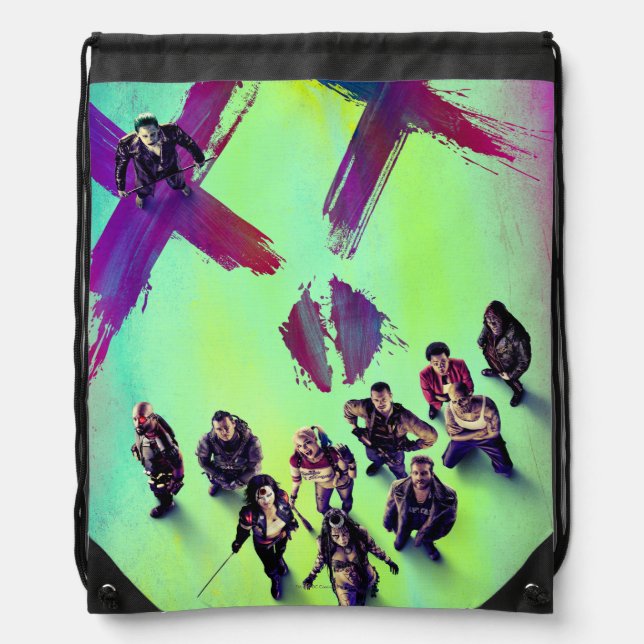 Suicide Squad | Group Poster Drawstring Bag (Front)