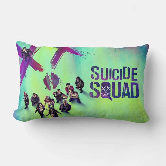 Suicide Squad | Group Poster Lumbar Pillow (Front)