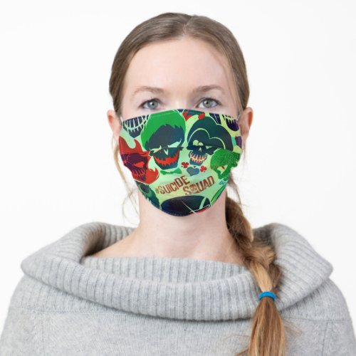 Suicide Squad  Group Toss Adult Cloth Face Mask