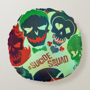 Suicide Squad Group Toss Round Pillow