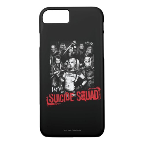 Suicide Squad  Grunge Group Photo iPhone 87 Case