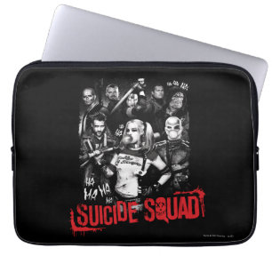Suicide Squad   Grunge Group Photo Laptop Sleeve