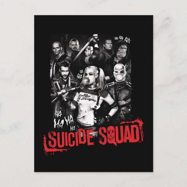 Suicide Squad | Grunge Group Photo Postcard (Front)