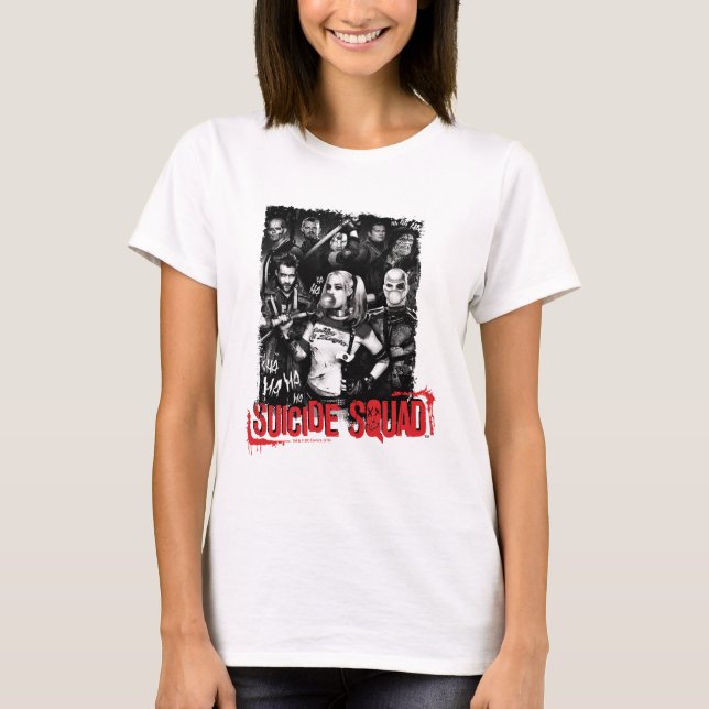Suicide Squad | Grunge Group Photo T-Shirt (Front)