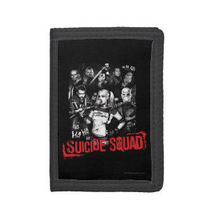 Suicide Squad Grunge Group Photo Tri-fold Wallet