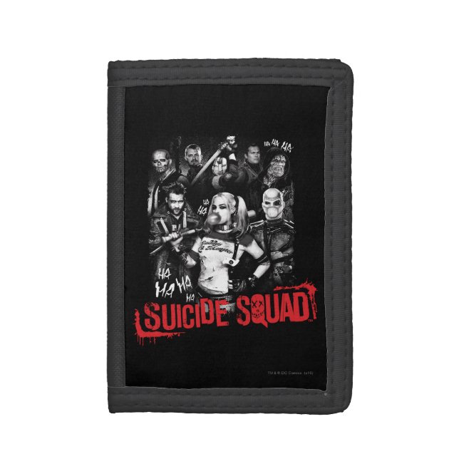 Suicide Squad | Grunge Group Photo Trifold Wallet (Front Vertical)