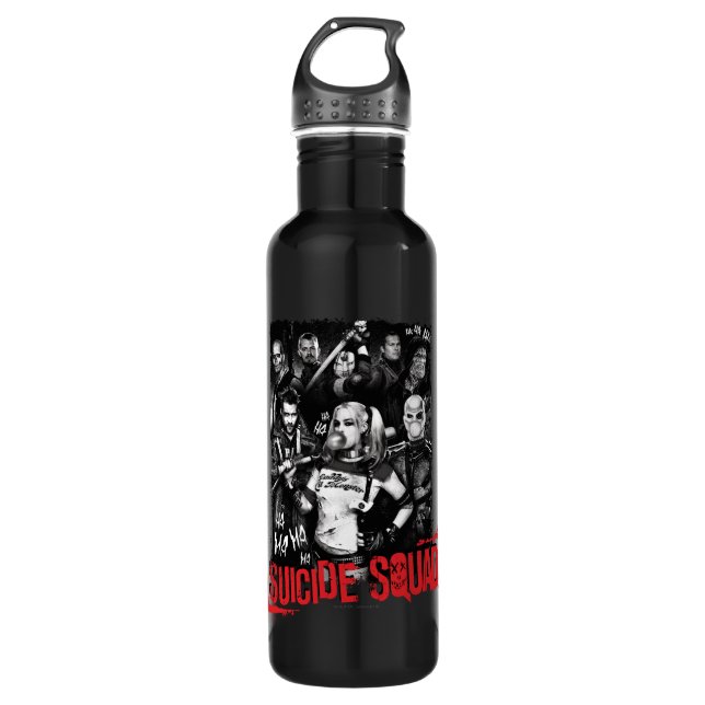 Suicide Squad | Grunge Group Photo Water Bottle (Front)