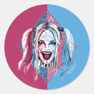 Suicide Squad Harley Laugh Classic Round Sticker
