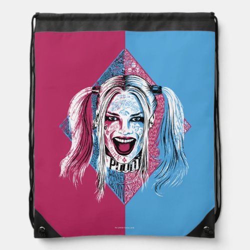 Suicide Squad  Harley Laugh Drawstring Bag