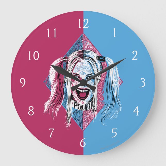 Suicide Squad | Harley Laugh Large Clock (Front)