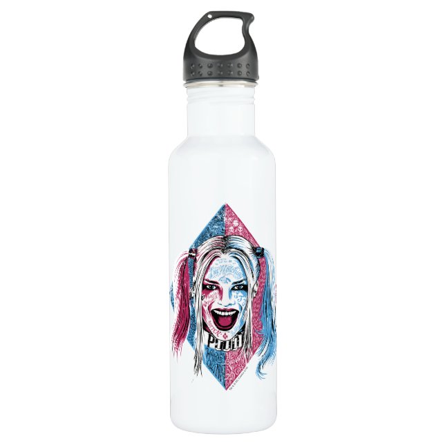 Suicide Squad | Harley Laugh Stainless Steel Water Bottle (Front)