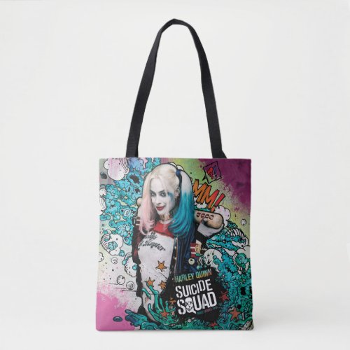 Suicide Squad  Harley Quinn Character Graffiti Tote Bag
