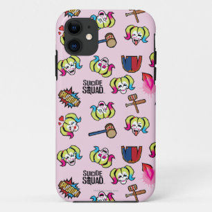 Suicide Squad   Harley Quinn Emoji Pattern iPhone 11 Case