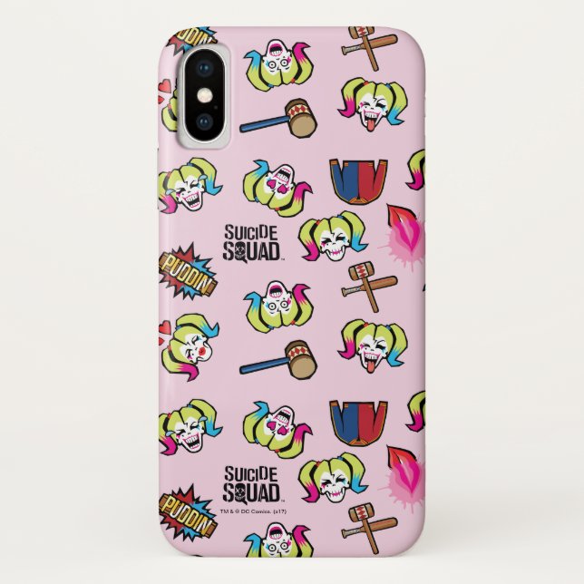 Suicide Squad | Harley Quinn Emoji Pattern Case-Mate iPhone Case (Back)