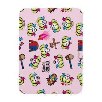 Suicide Squad | Harley Quinn Emoji Pattern Magnet | Zazzle
