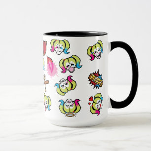 Suicide Squad Harley Quinn Emoji Pattern Mug