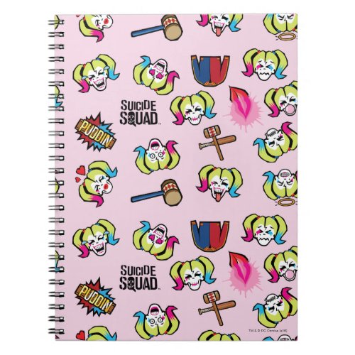 Suicide Squad  Harley Quinn Emoji Pattern Notebook