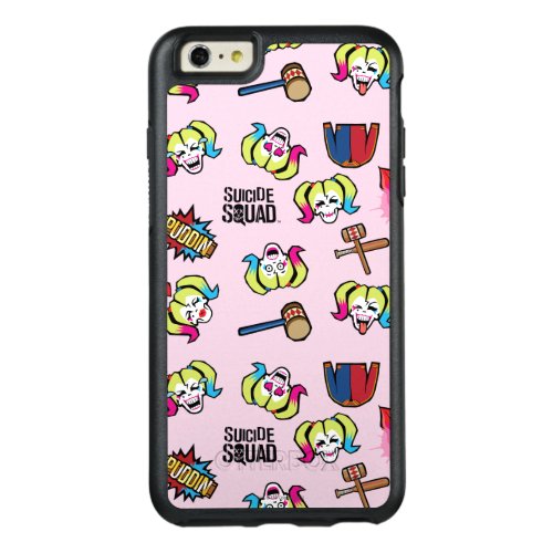 Suicide Squad  Harley Quinn Emoji Pattern OtterBox iPhone 66s Plus Case