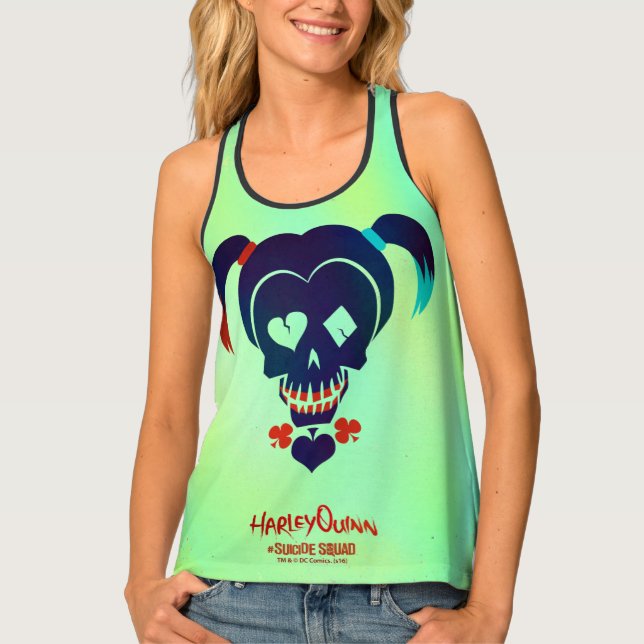 Suicide Squad | Harley Quinn Head Icon 2 Tank Top (Front)