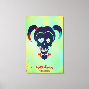 Suicide Squad   Harley Quinn Head Icon Canvas Print