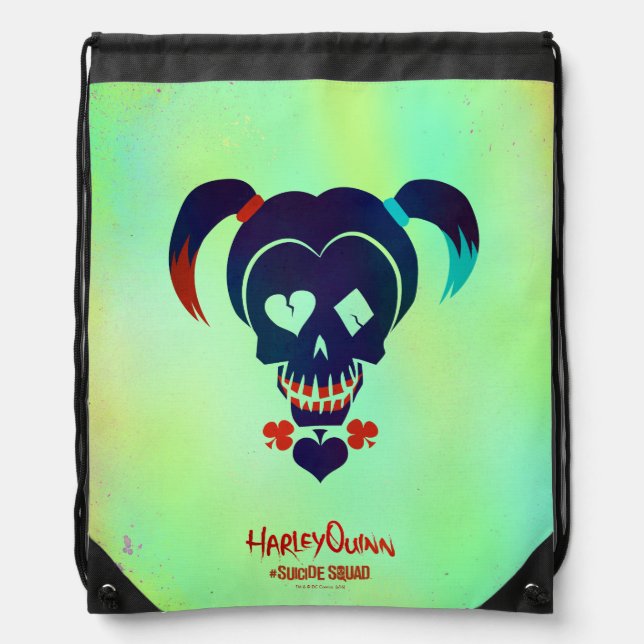 Suicide Squad | Harley Quinn Head Icon Drawstring Bag (Front)