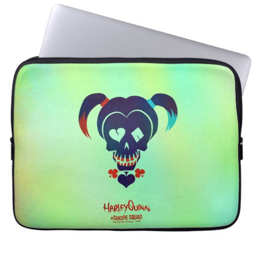 Suicide Squad  Harley Quinn Head Icon Laptop Sleeve