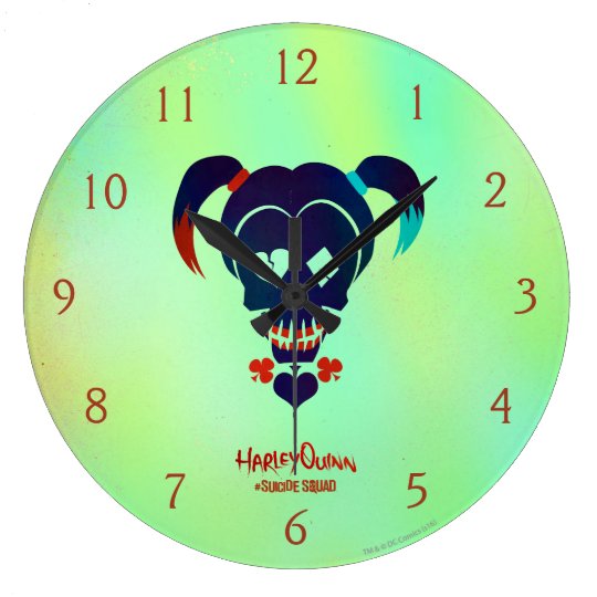 Suicide Squad Harley Quinn Head Icon Large Clock