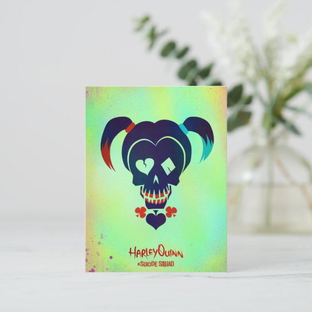 Suicide Squad Harley Quinn Skull Die Cut Vinyl Decal Sticker (22" PNG
