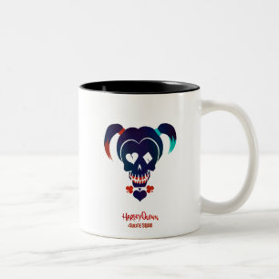 Suicide Squad   Harley Quinn Head Icon Two-Tone Coffee Mug