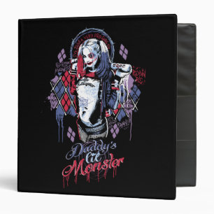 Suicide Squad Harley Quinn Inked Graffiti 3 Ring Binder