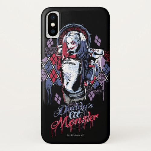Suicide Squad  Harley Quinn Inked Graffiti iPhone X Case