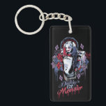 Suicide Squad | Harley Quinn Inked Graffiti Keychain<br><div class="desc">Check out Harley Quinn posed with her bat in this running ink and diamond graphic,  featuring her phrases in the background and “Daddy's lil Monster”.</div>