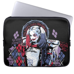 Suicide Squad Harley Quinn Inked Graffiti Laptop Sleeve