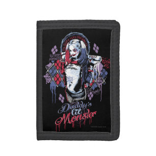 Suicide Squad Harley Quinn Inked Graffiti Tri-fold Wallet